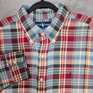 Polo Ralph Lauren flannel shirt mens XL classic fit mens XL blue red orange